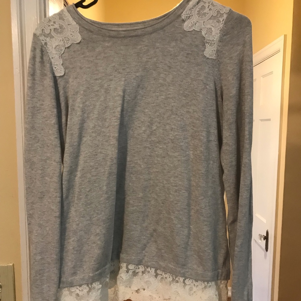 Gray sweater and old lace